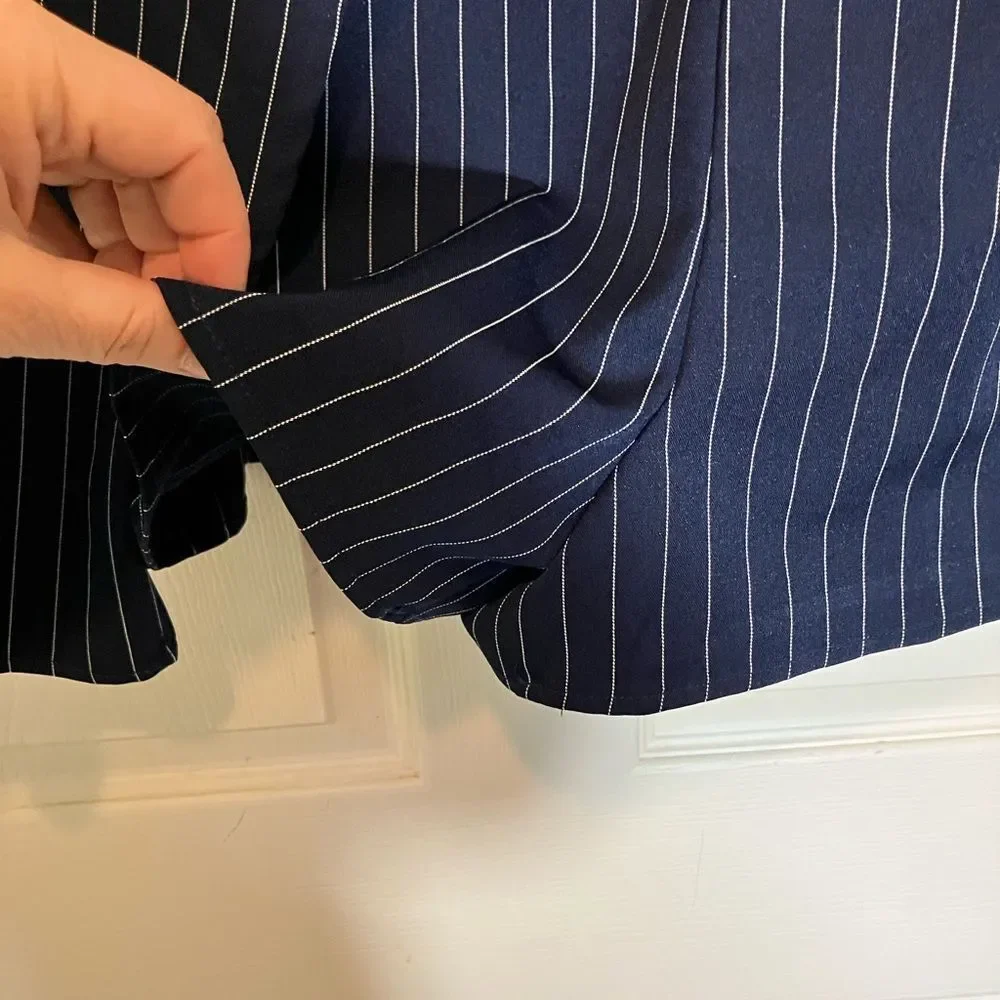 Favlux Fashion shorts romper, pinstripe, excellent condition, large - Picture 3 of 4